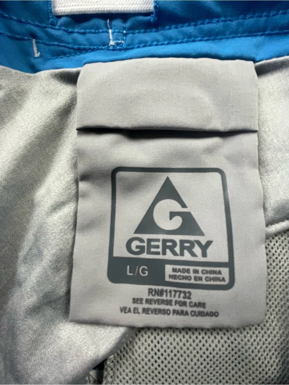 Gerry Weber Men’s Blue White Lined Swim Trunks 38W